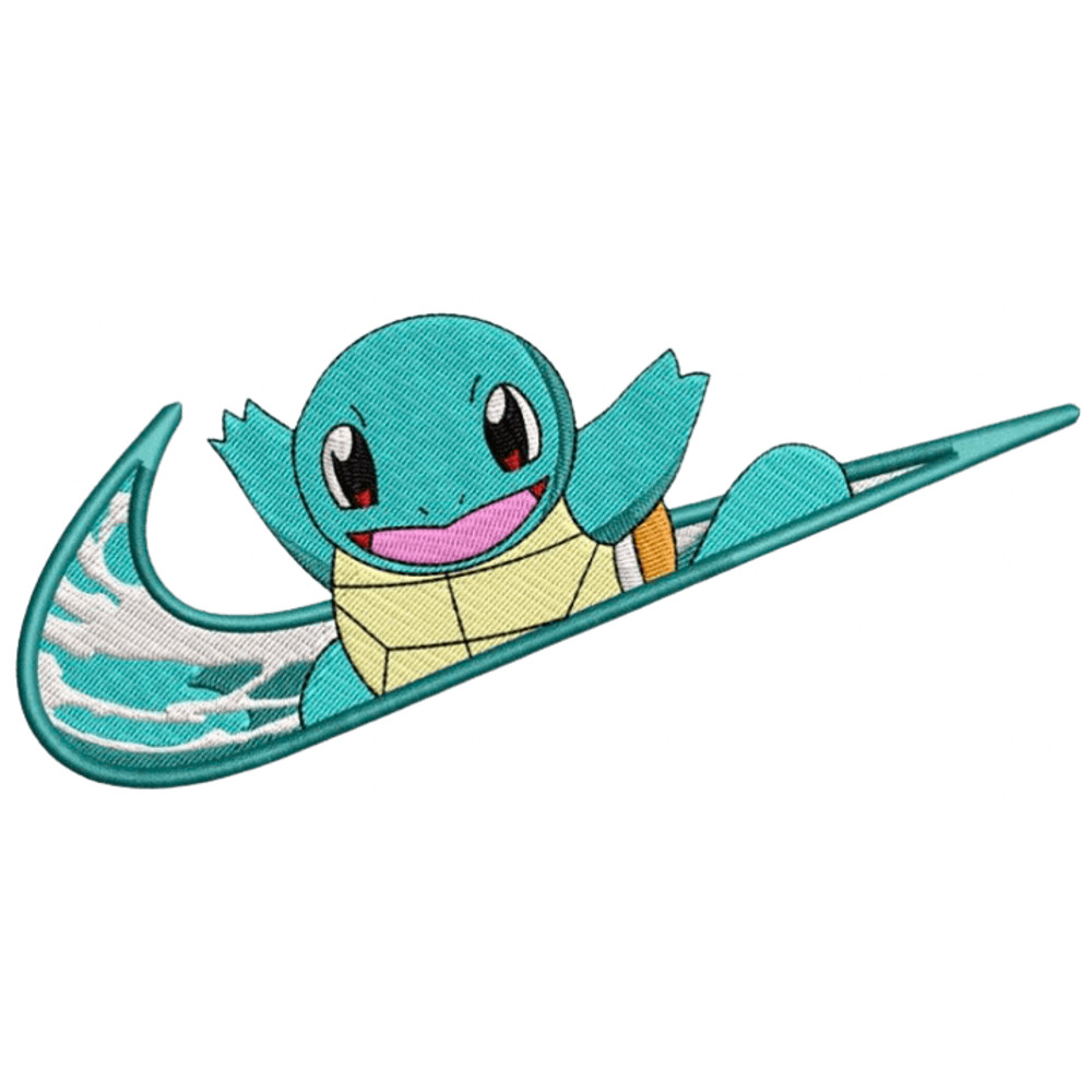 Squirtle Swoosh Embroidery File 0