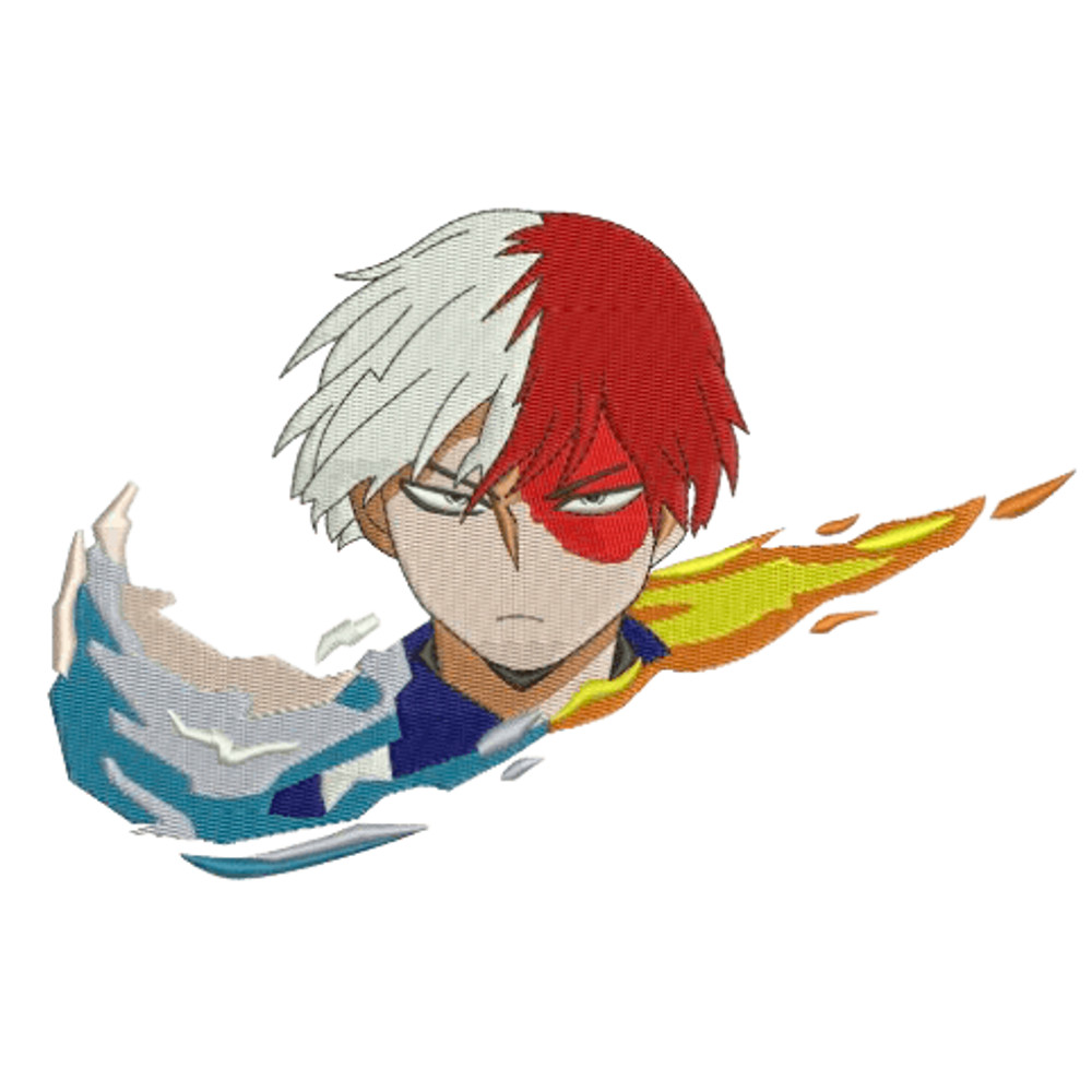 Todoroki Swoosh Embroidery File 0