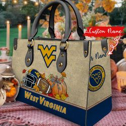 West Virginia Mountaineers Autumn Women Leather Hand Bag