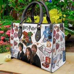 Harry Potter Golden Trio Movie Leather Bag, Women Leather Hand Bag, Wo