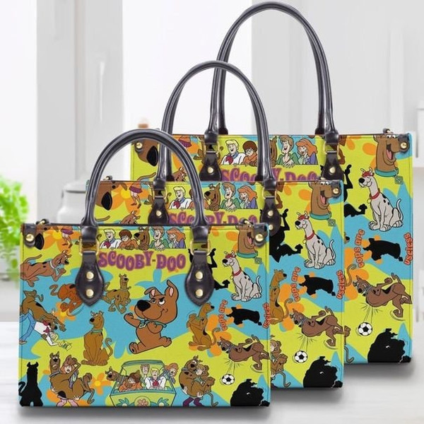 Scooby Doo Leather Handbag, Scooby Doo Handbag, Anniversary Scooby Handbag, Disney Leatherr Handbag, Shoulder Handbag, Gift For Disney Fans.jpg