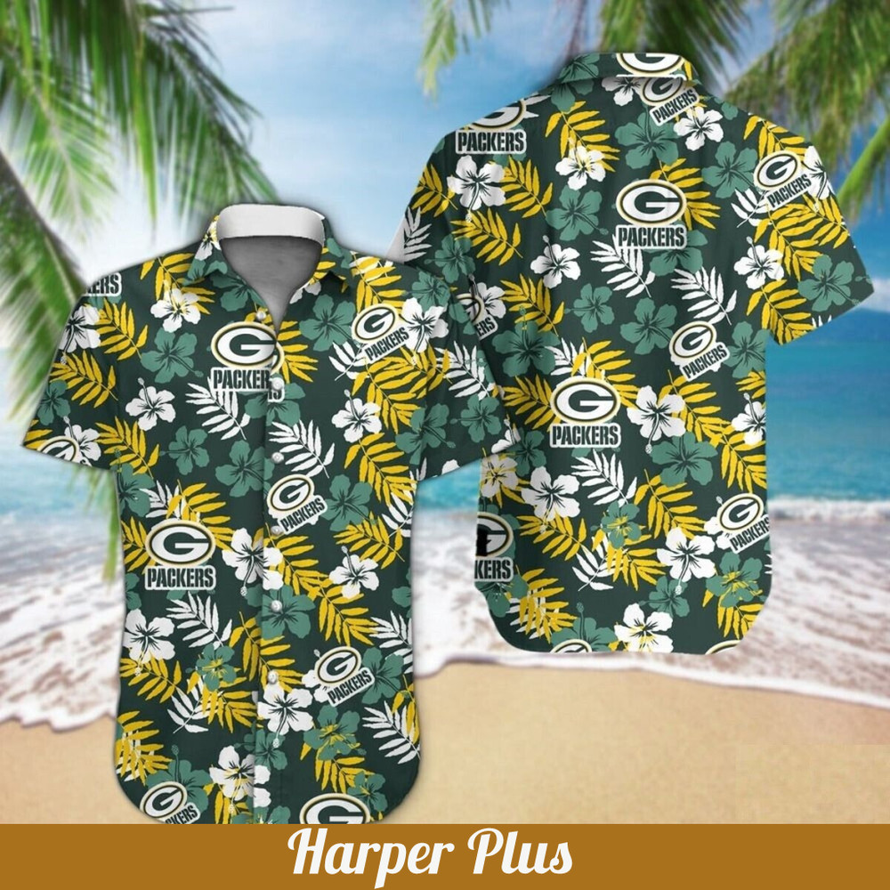 Football Floral Aloha Shirt Summer Vacation Packers Hawaiian Shirts.jpg