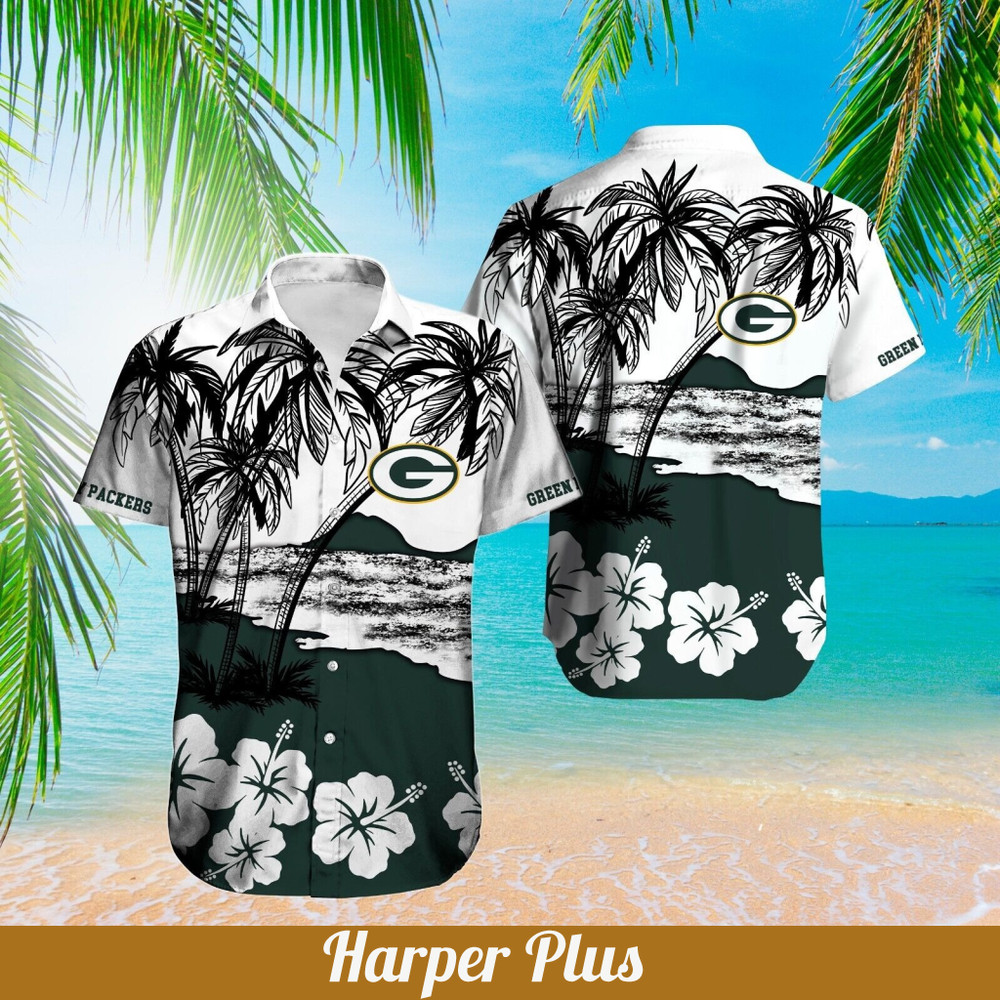 Men Short Sleeve Summer Beach Packers Hawaiian Shirts.jpg