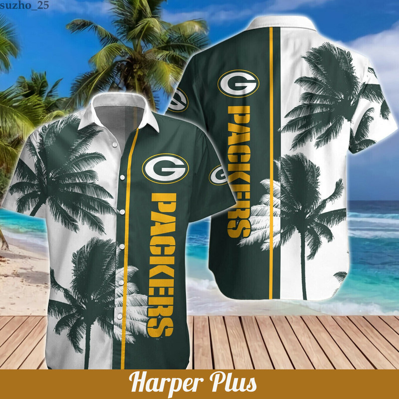 Packers Hawaiian Shirt Summer Wear ButtonDown Shirts Beach.jpg