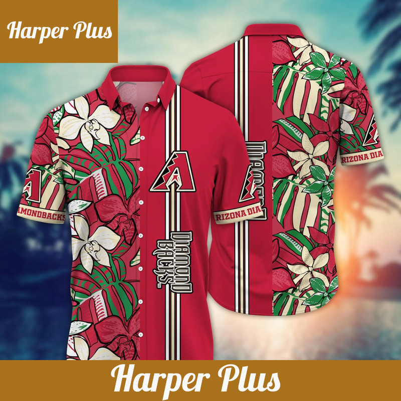 Arizona Diamondbacks MLB Hawaiian Shirt Ice-Cold Drinks Aloha Shirt - Trendy Aloha.png