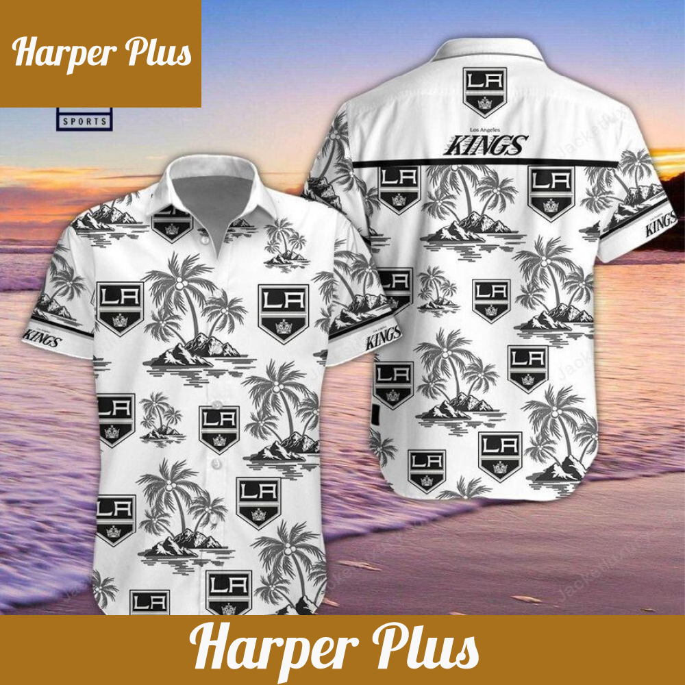 Los Angeles Kings Hawaiian Shirt with Matching Shorts - Trendy Aloha.jpg