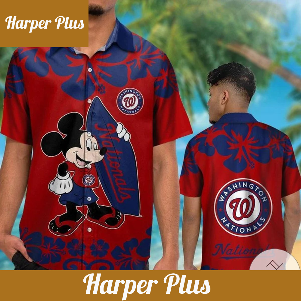 MLB Washington Nationals Mickey Mouse Hawaiian Shirt - Trendy Aloha.jpg