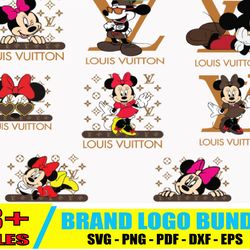 disney lv bundle svg, disney logo svg, brand logo svg