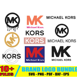 michael kors logo bundle svg, mk logo bundle, luxury brand logo svg