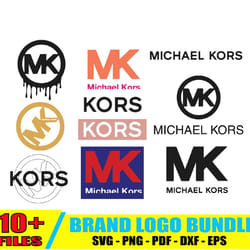 michael kors logo bundle svg, mk logo svg, luxury brand logo svg