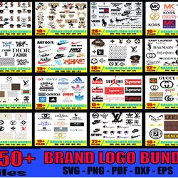 luxury fashion logo bundle svg, brand logo bundle, luxury brand logo svg
