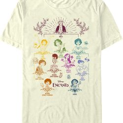 pixar encanto doodle family tree young men's short sleeve tee shirt