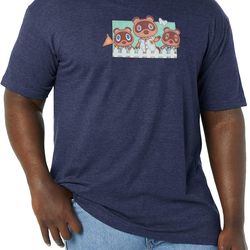 nintendo men's big & tall nook family t-shirt