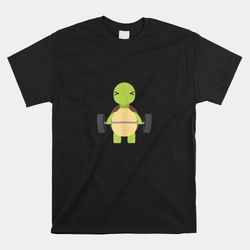 turtle deadlift shirt weight lifting gym workout shirt