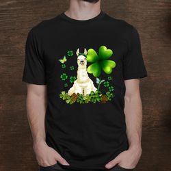 st. patricks day llama green buffalo plaid shamrock shirt
