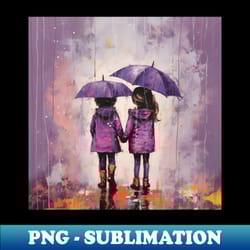 walking in the rain - modern sublimation png file - perfect for sublimation mastery