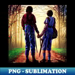 stranger things eleven and mike - retro png sublimation digital download - revolutionize your designs