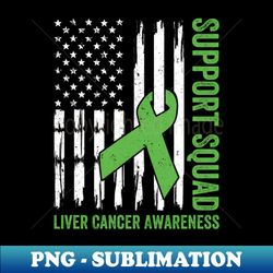 Liver Cancer Shirts Support Squad Liver Cancer Awareness - PNG Sublimation Digital Download - Vibrant and Eye-Catching Typography
