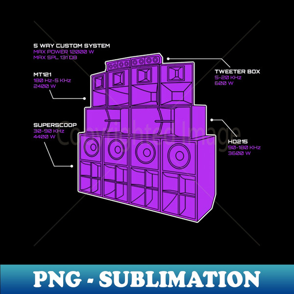 Sound System Diagram - PNG Transparent Digital Download File - Inspire ...