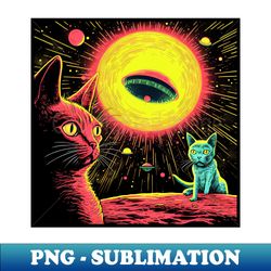 Galaxy Cats - PNG Transparent Digital Download File for Sublimation - Enhance Your Apparel with Stunning Detail