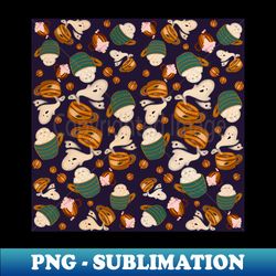 Halloween autumn pattern childrens drawing - Decorative Sublimation PNG File - Perfect for Personalization