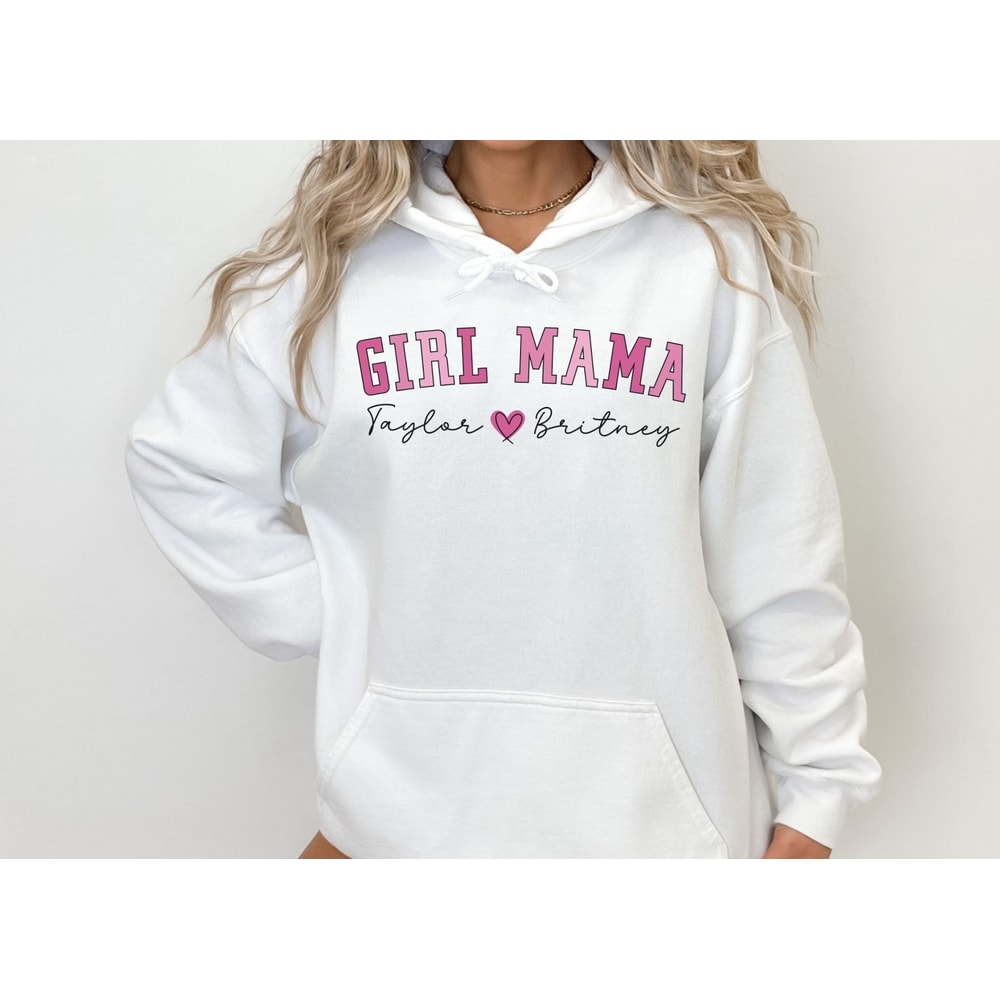 Custom Girl Mama Hoodie, Girl Mama Custom Christmas Gift, Personalized Mom Sweatshirt, Custom Mama Sweatshirt With Kids Names, Mama Hoodie.jpg