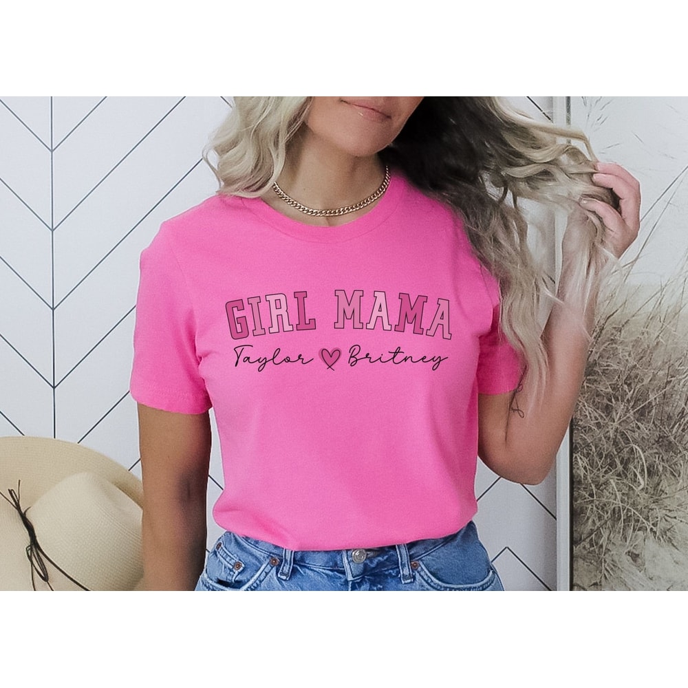 Custom Girl Mama Shirt,Mom Shirt With Names,Personalized Mama T-shirt,Custom Mama Shirt,Gift For Moms,Mama With Children Names Tee,Mama Gift 1.jpg