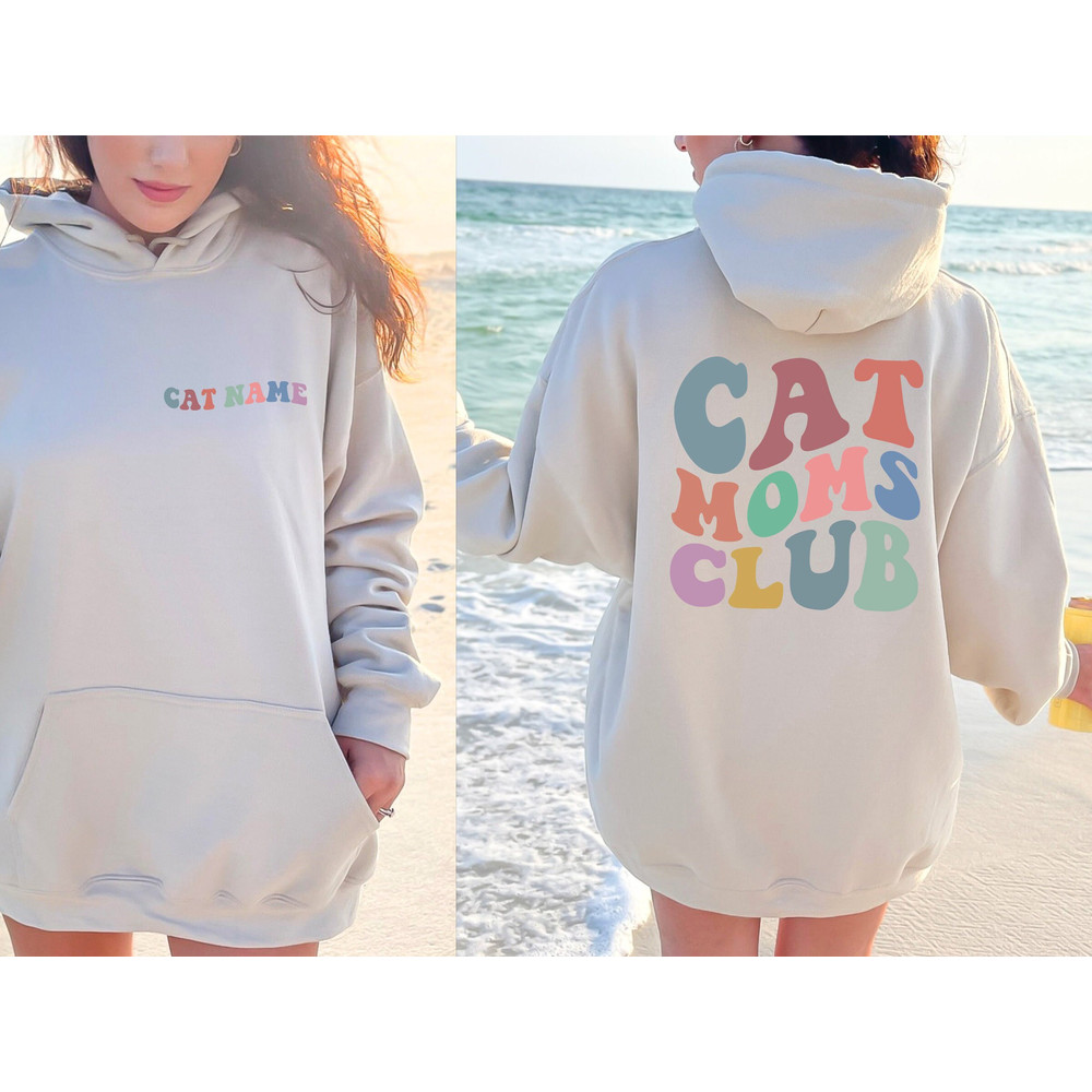 Cool Cat Mom Club Hoodie, Mothers Day Gift, Cat Lover Mama Hoodie, Unique Gift for Mom Shirt, Mom Life Shirt, Mama Crewneck, New Mom Shirt.jpg