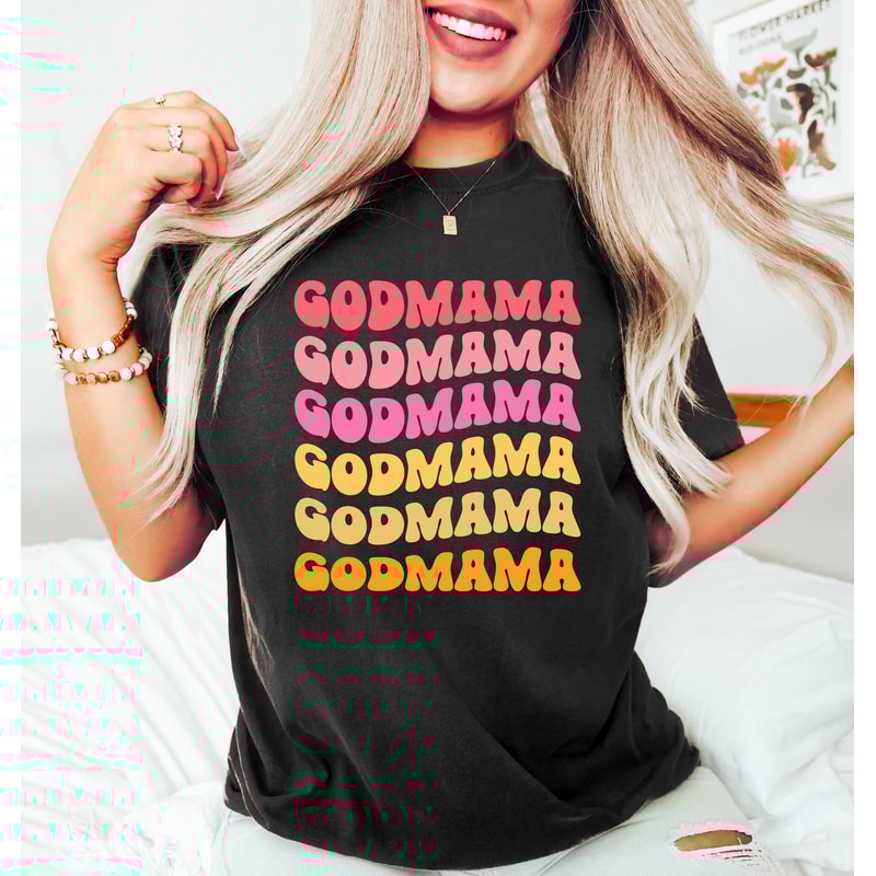 Retro Godmother Shirt for Mother's Day, God Mother Proposal, Godmom Gift, Cute Godmama Gift for Baptism, Godmother Gift from Goddaughter,.jpg