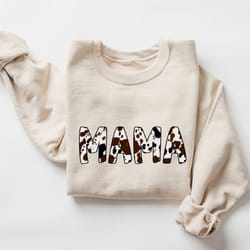 mama sweatshirt, buffalo plaid mama sweatshirt, cow pattern mama hoodie, western mama sweatshirt, mo