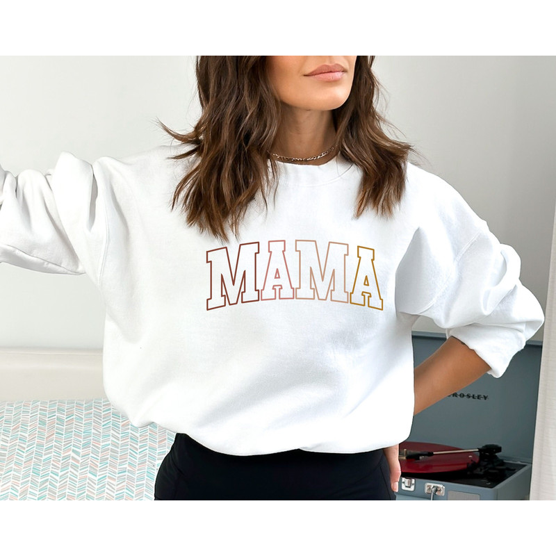 Retro Mama Sweatshirt, Mama Ombre, New Mom To Be, Mom Shirts, Pregnancy Reveal, Baby Shower Gift, Mommy Sweater, Unisex Crewneck Sweatshirt.jpg