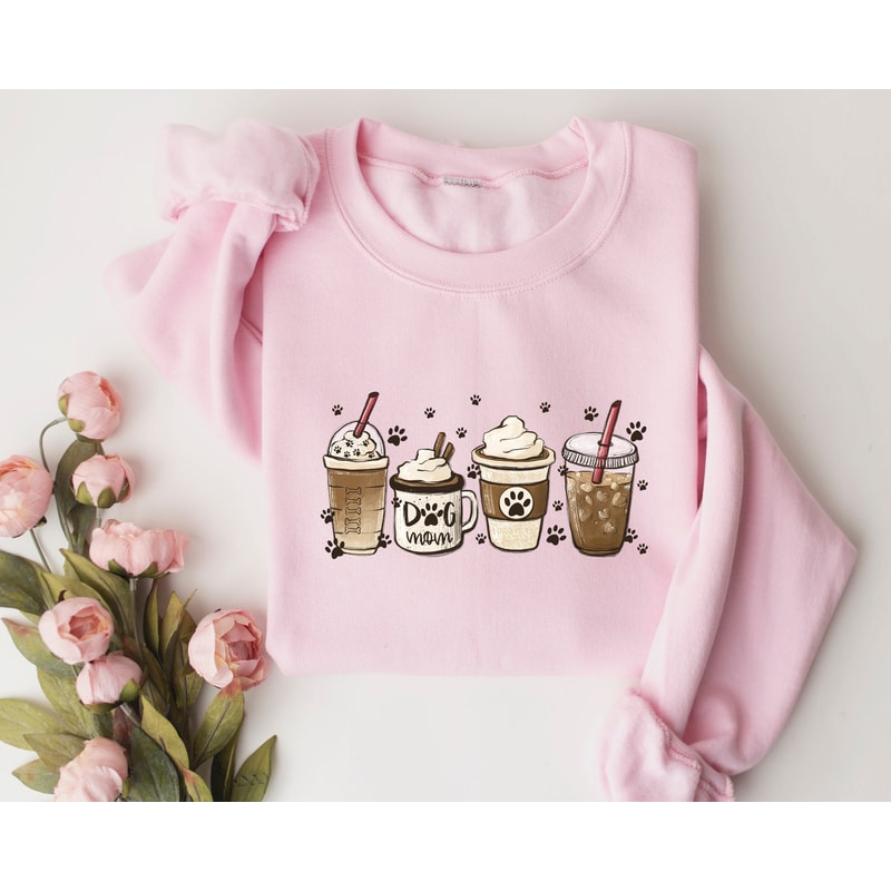 Dog Mom coffee Latte Sweatshirt and Hoodie,Mothers Day Gift, Gift For Dog Lover, Dog Mom Tee, Coffee Lover Tee Ice Coffee, Starsbucks Coffee.jpg