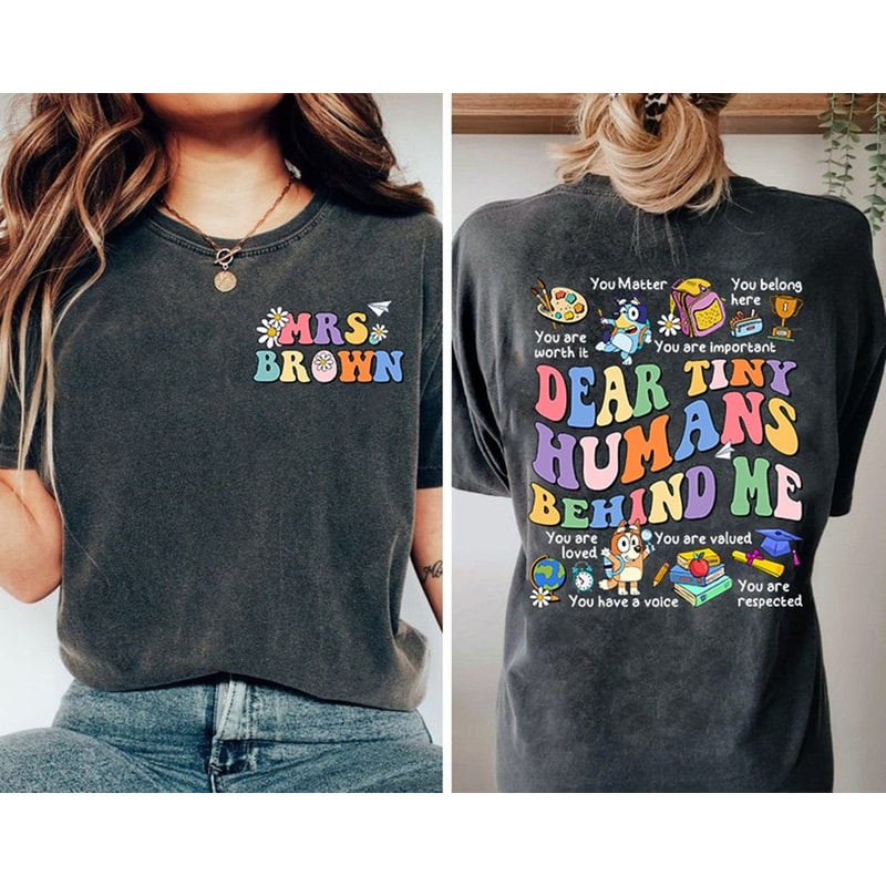 Bluey Teacher Shirt It's A Good Day To Teach Tiny Humans Shirt Bluey Toddler Shirt Bluey Family Bluey Happy 100 Days Of School Shirt.jpg