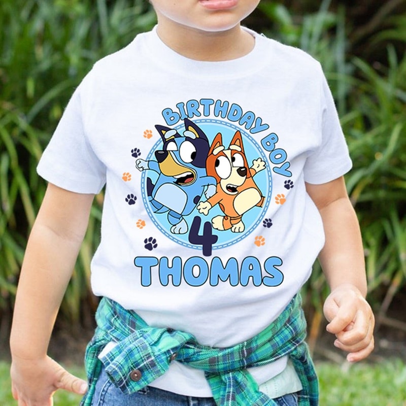 Custom Birthday Boy Bluey Toddler Shirt Bluey Birthday Party Shirt Personalized Bluey Boy Shirt Birthday Boy Toddler Youth Shirt 1.jpg
