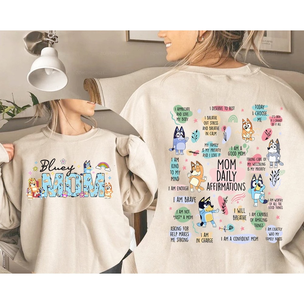 Retro Mom Bluey Shirt, Retro Chilli Heeler Shirt, Mom Bluey Shirt, Mom Daily Affirmation Shirt, Mama Shirt, Chilli Heeler Bluey Family Shirt.jpg