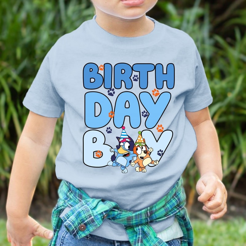 Birthday Boy Bluey Toddler Shirt Bluey Birthday Party Shirt Personalized Bluey Boy Shirt Bluey Family Birthday Boy Toddler Youth Shirt.jpg