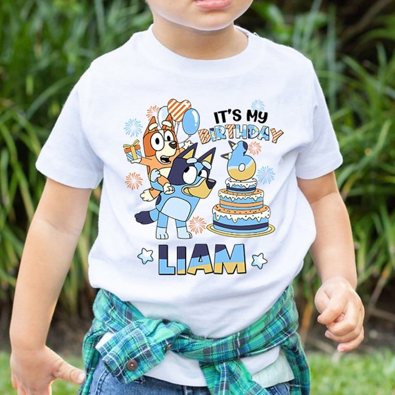Personalized Bluey Birthday Shirt Bluey Family Matching Shirts Bluey Bingo Shirt Custom Bluey Birthday Shirt Bluey Toddler Shirt 1.jpg