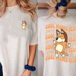 vintage cool mom bluey shirt bluey mom shirt retro chilli heeler shirt chilli heeler tshirt blue