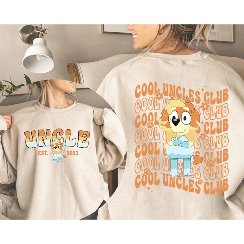 Bluey Cool Uncles Club Shirt, Radley Heeler Shirt, Bluey Adult Tee, Bluey Family Shirt, Mens Bluey Shirt, Bluey Uncle Gift, New Uncle Shirt.jpg