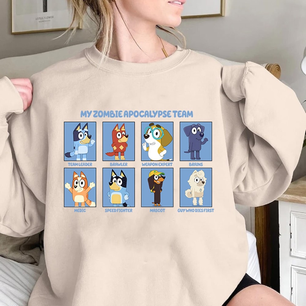 Bluey My Zombie Apocalypse Shirt Bluey Shirt Bluey And Bingo Shirt Personalized Bluey Family Shirt Heeler Family Shirt Bluey Kids.jpg