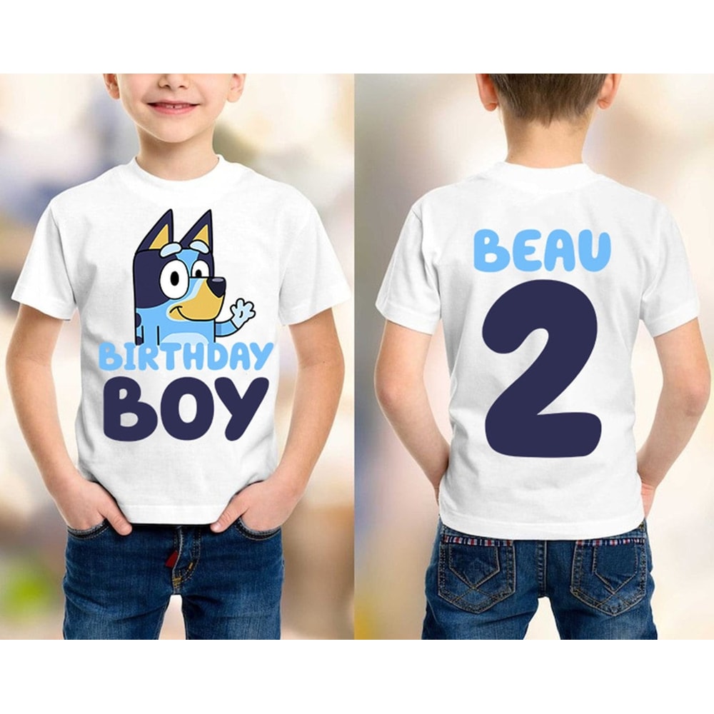 Personalized Bluey Birthday Shirt Bluey Family Matching Shirts Bluey Bingo Shirt Custom Bluey Birthday Shirt Bluey Toddler Shirt.jpg