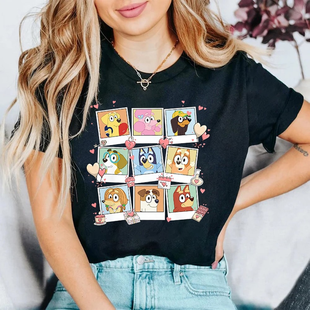 Blue Dog And Friends Shirt Bluey Happy Valentine Sweatshirt Bluey Bingo Shirt Bluey Kids Heeler Family Shirt Bluey Family Shirt.jpg