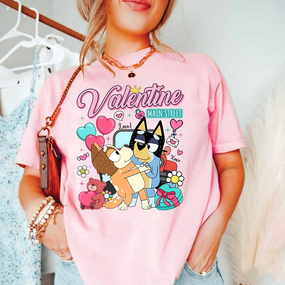 Bluey Mum Dad Shirt  Bandit And Chilli Bluey Be Mine Valentine Shirt  Retro Bluey Family Shirts  Bandit Heeler Shirt  Bandit Chili Bingo.jpg