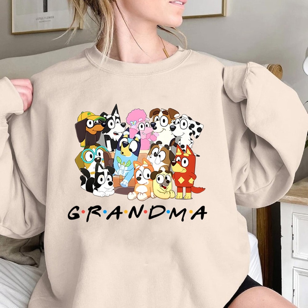 Bluey Nana Shirt Bluey Grandma Nana Shirt Bluey Family Sweatshirt Family Character Sweatshirt Family Friends Top Bluey Show Hoodie.jpg