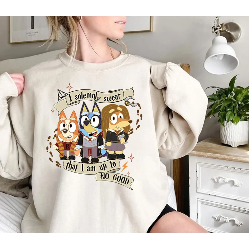 Bluey HP Shirt Bluey Wizard School Shirt Bluey Universal Studios Shirt Magical Gifts Hogwarts Shirt Bluey and Bingo Sweatshirt.jpg