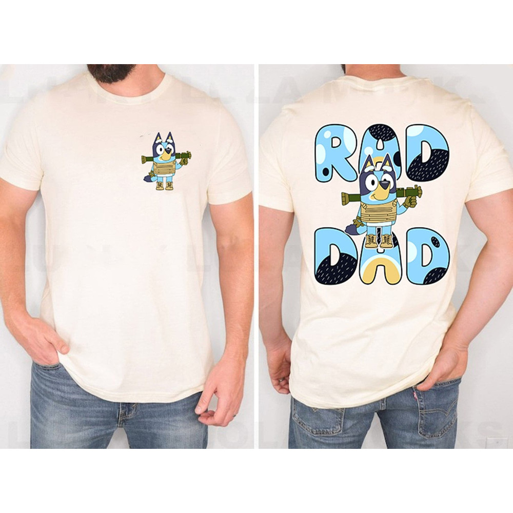 Retro 90s Bluey Bandit Rad Dad Sweatshirt Rad Like Dad Shirt Bluey Toddler Shirt Family Matching Shirt Family Vacation Shirt.jpg