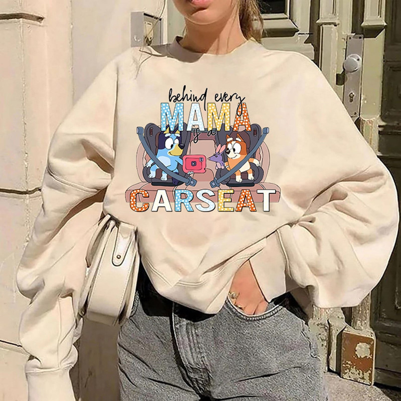 Bluey And Bingo Adult Bluey Mama Behind Every Mama Is A Car Seat Bluey Mom Shirt Mothers Day Gift For Mom Bluey Family Mom Life Shirt.jpg