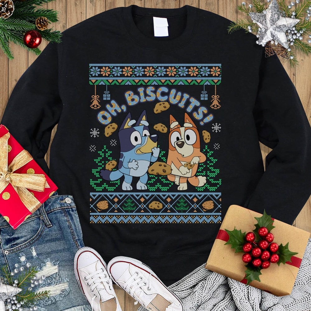 Bluey Christmas Sweatshirt, Kids Christmas Shirt, Bluey Shirt, Bluey Sweatshirt, Christmas Sweater, Christmas Shirts, Kids Shirt, Xmas Shirt.jpg
