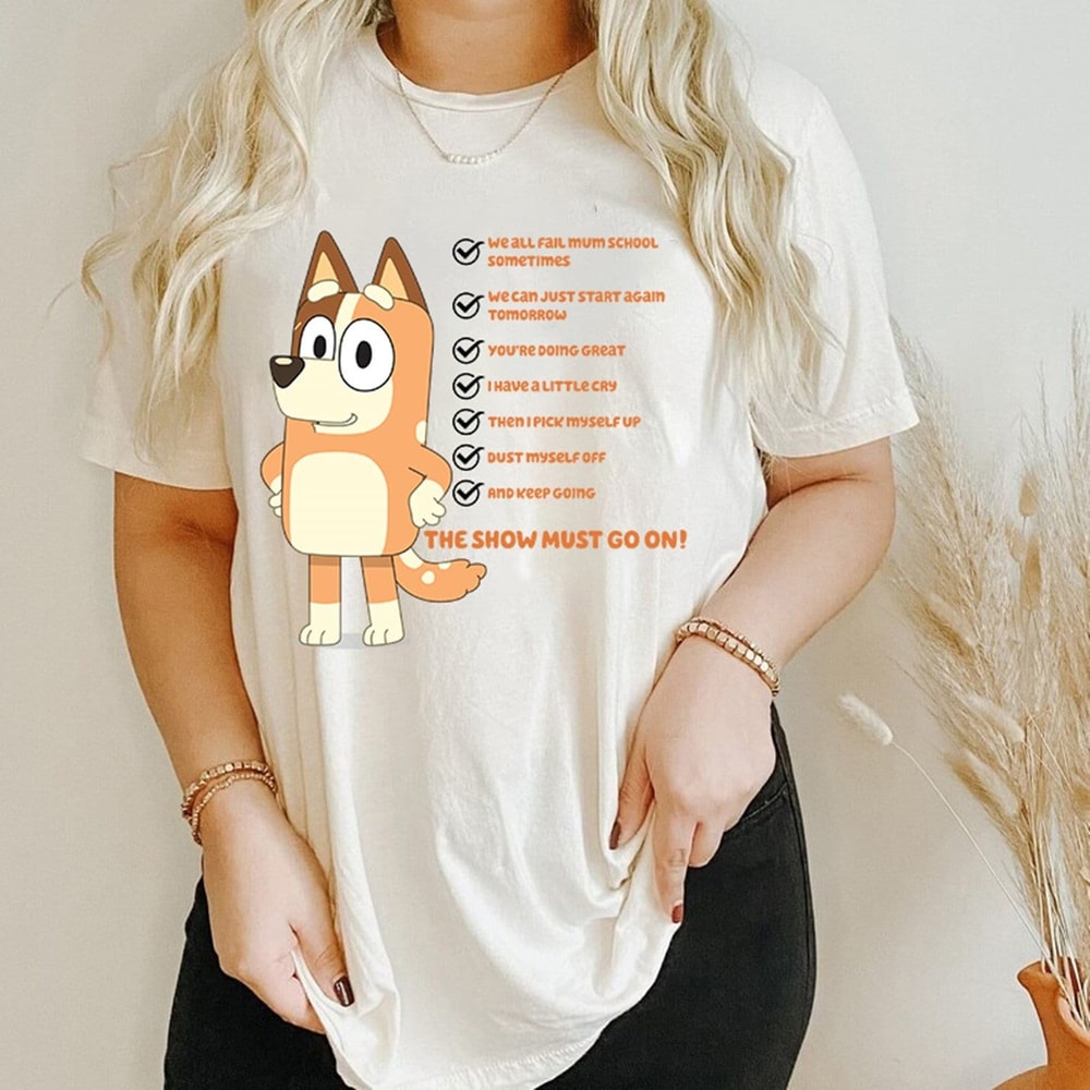 Bluey Mum Shirt Chilli Heeler Shirt Bluey Birthday Tee Bluey Parenting Is Trifficult Sweater Bluey You're Doing Great Tee.jpg