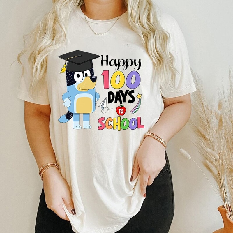 Bluey Teacher Life Shirt Bluey 100 Days Of School Shirt Teacher Appreciation Teacher School Gift Back To School Teacher Gift 1.jpg